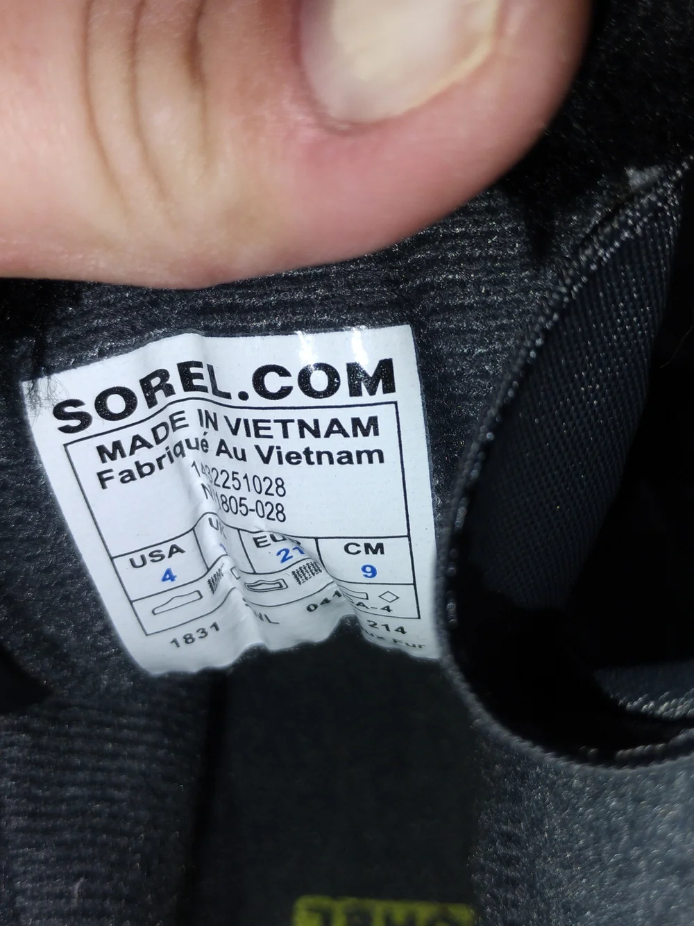 Sorel Black Snow Boot